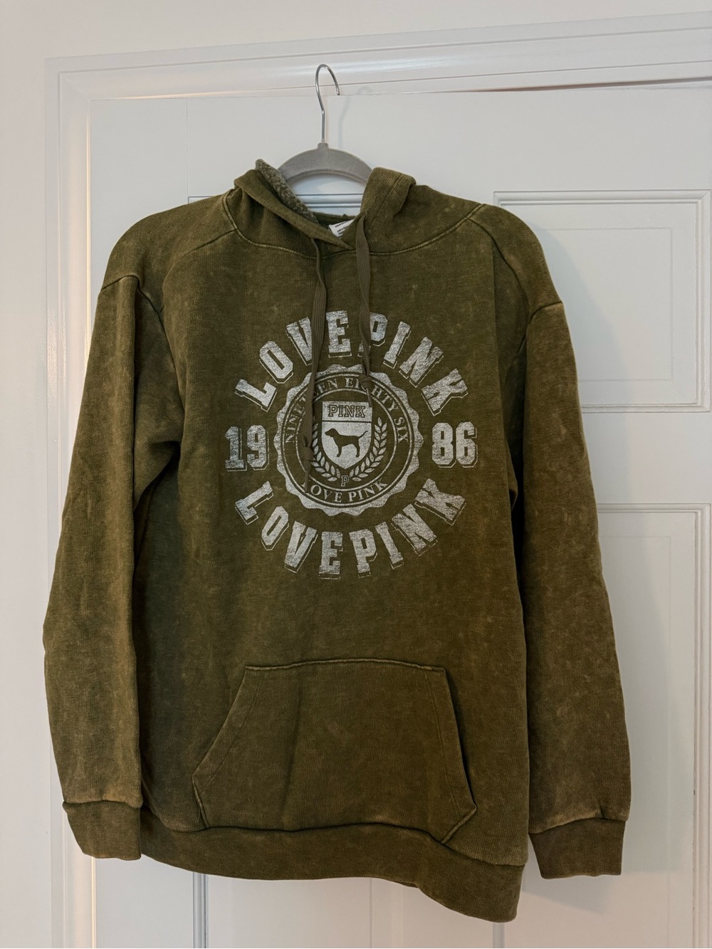 PINK Victoria's Secret Olive Pullover Hoodie